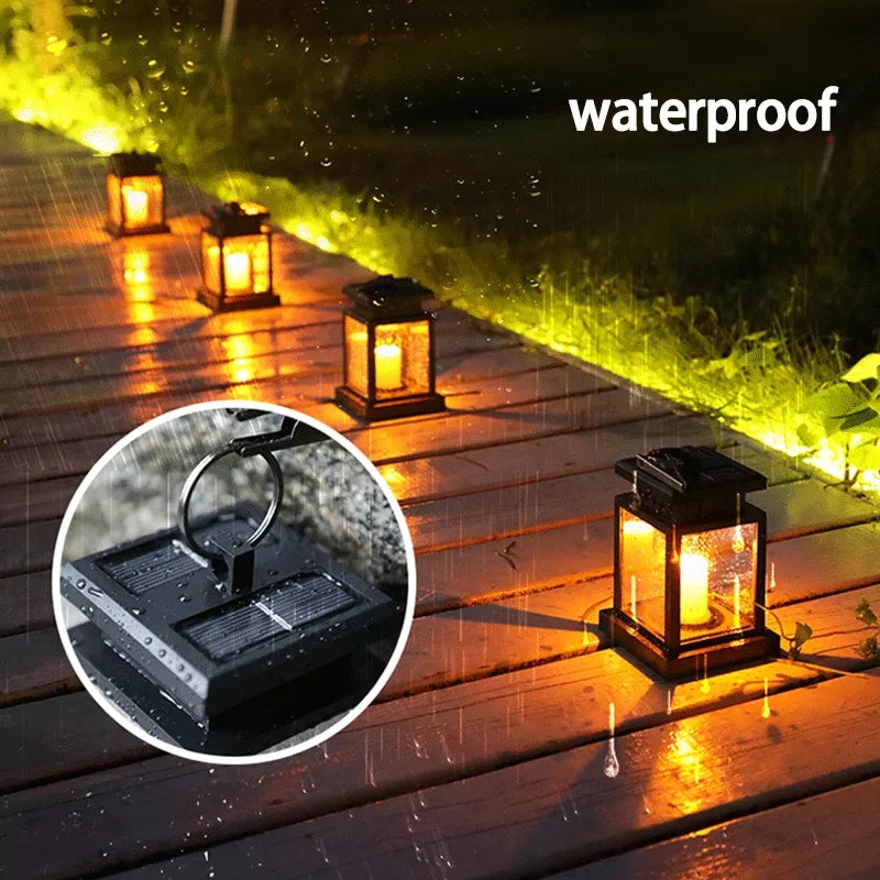 Solar Lights Outdoor LED String Light Waterproof Lantern Hanging Garden Outdoor Decorative Landscape Lights Garden Garage Patio
